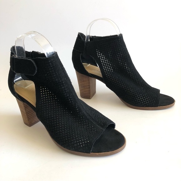 Marc Fisher Demika Perforated Block Heel Booties - Picture 1 of 15
